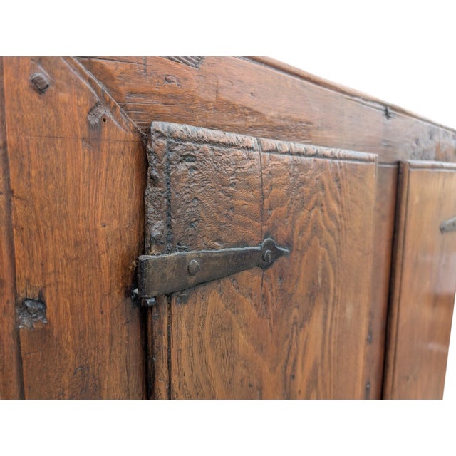 Brown Two-Door Chestnut Wood Cabinet from the Late 17th Century - Tuscany, Italy For Sale - Image 8 of 16