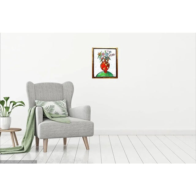 Martha Holden, "Red Vase" Oil Painting For Sale In Los Angeles - Image 6 of 6