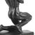1970s Sculptural Black Figural Table Lamp With Frosted White Globe For Sale - Image 9 of 11