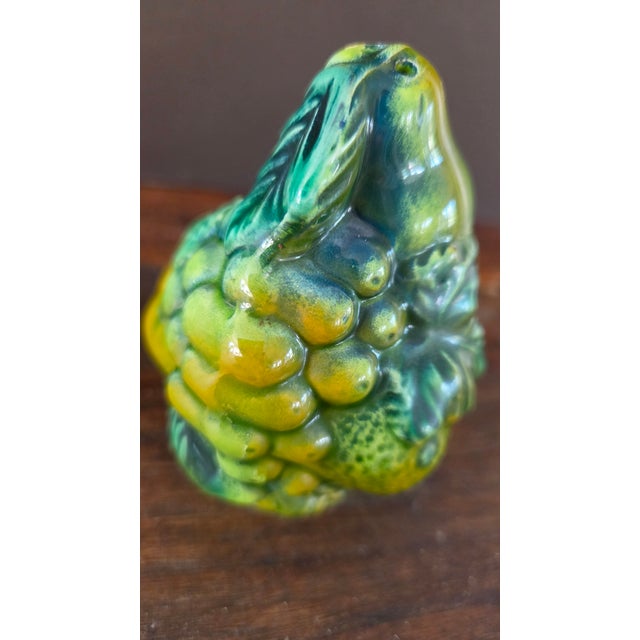 1960s Inarco E2604 Green Majolica-Style Fruit Salt and Pepper Shakers — Pair For Sale In New York - Image 6 of 14