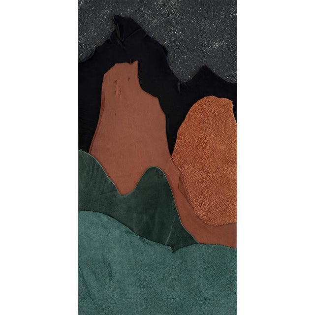 "Night Sky, Sedona" Abstract Leather Landscape Artwork For Sale