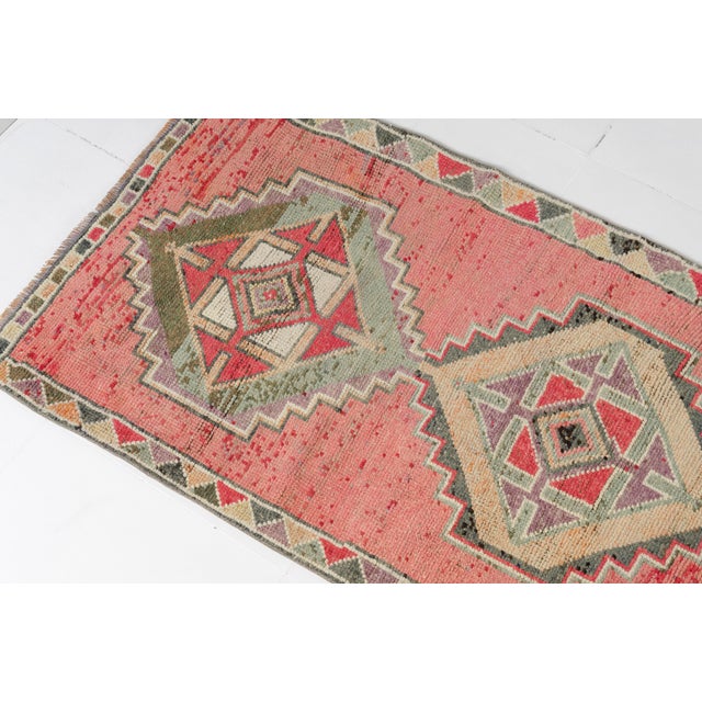 1960s Kitchen Decor Oushak Turkish Runner For Sale - Image 6 of 10