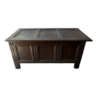 C. 1700 English Oak Blanket Chest For Sale