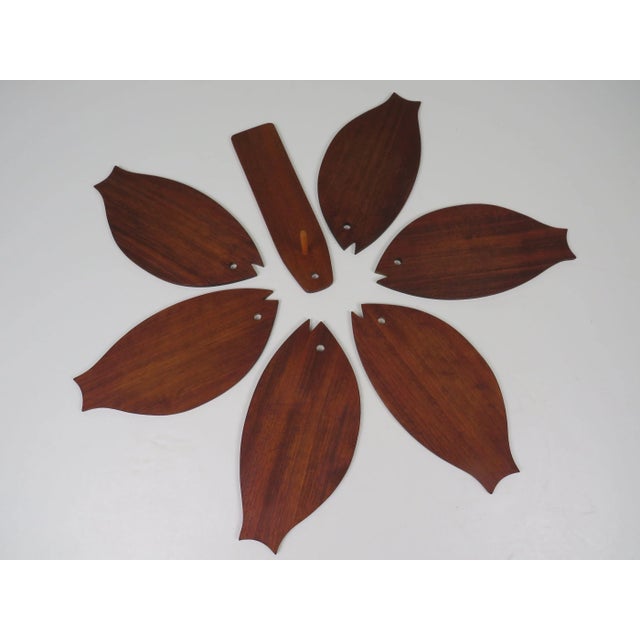 Wood Teak Fish Wall-Mounted Breakfast Boards in the style of Jens H. Quistgaard, 1960s, Set of 6 For Sale - Image 7 of 11