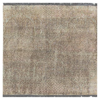 Traditional Inspired Blue Pink Purple Hand Knotted Rug by Doris Leslie Blau For Sale