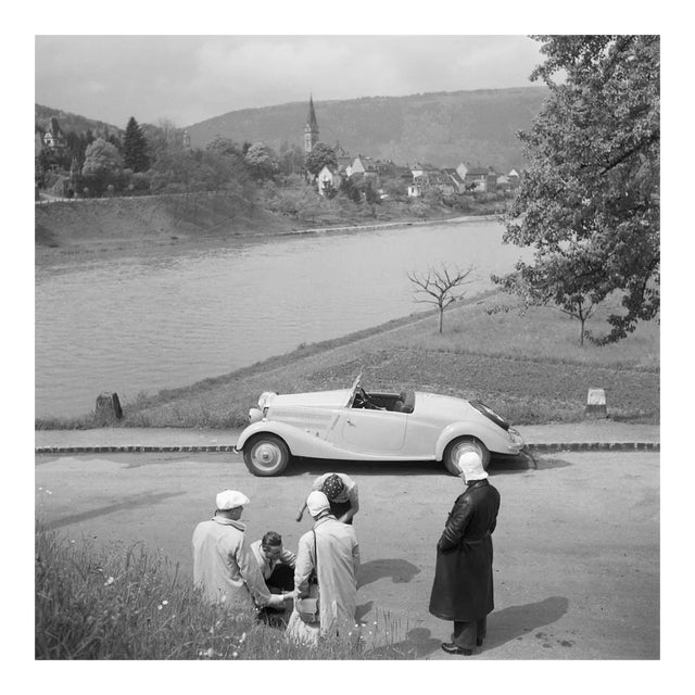 To Neckargemuend Mercedes Benz Car Near Heidelberg, Germany 1936, Printed 2021 For Sale