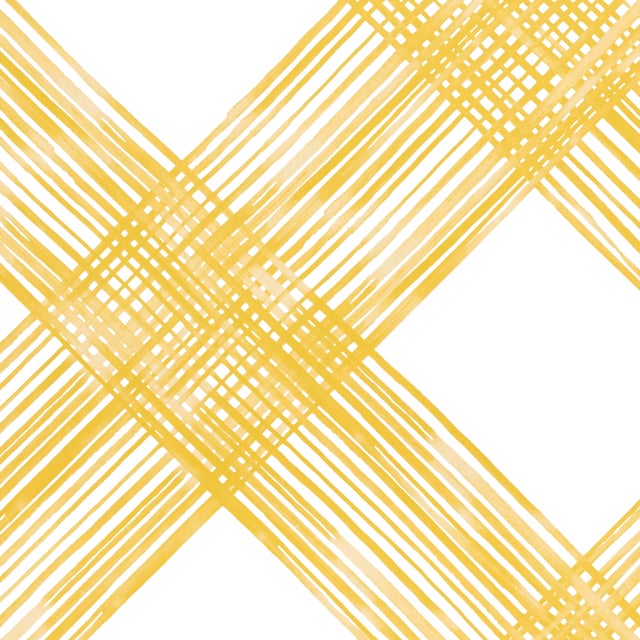 Schumacher Traverse Wallpaper in Yellow For Sale
