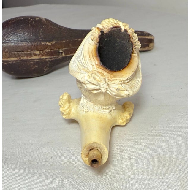 Share Antique 19th Century Carved Meerschaum Victorian Lady Figural Smoking Pipe For Sale - Image 12 of 13