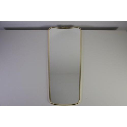 Italian Brass Framed Wall Mirror, 1960s For Sale - Image 6 of 12
