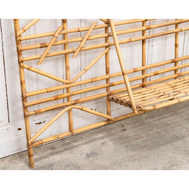 Wood Vintage Rattan Wardrobe, Italy, 1960s For Sale - Image 7 of 9