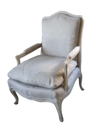 Silver Louis XV Bergere Chair