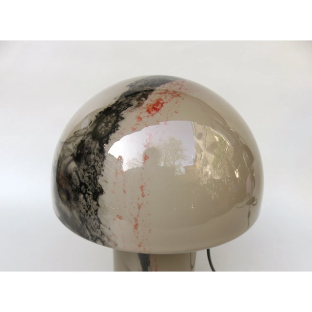 Small Black-Orange Mushroom Luminaire Table Lamp from Peill & Putzler, 1970s For Sale - Image 16 of 18