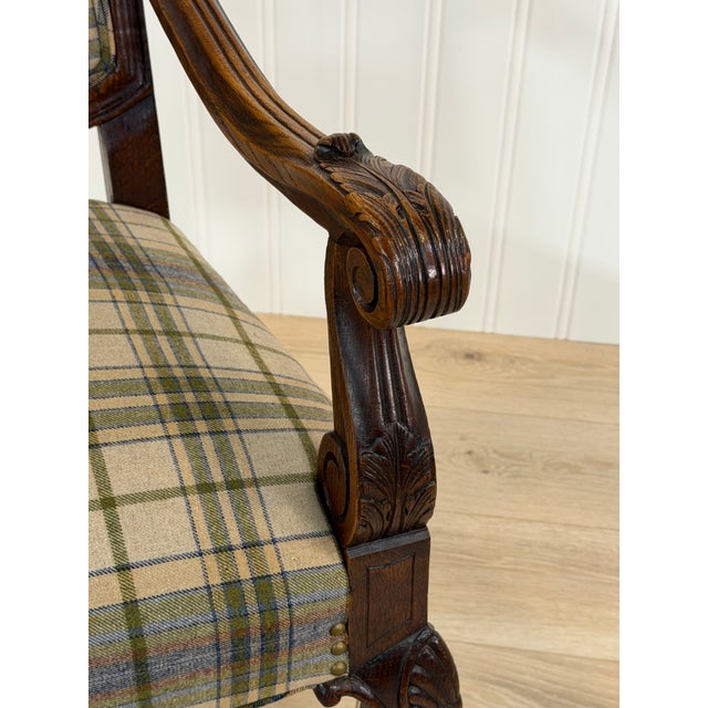 Newly Upholstered French Arm Chair For Sale - Image 4 of 12