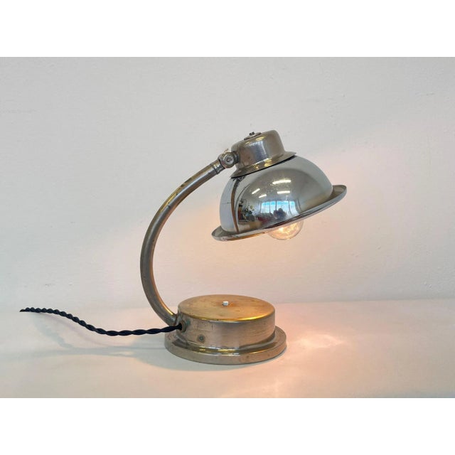 Art Deco Chrome Table Lamp, 1930s For Sale - Image 7 of 9