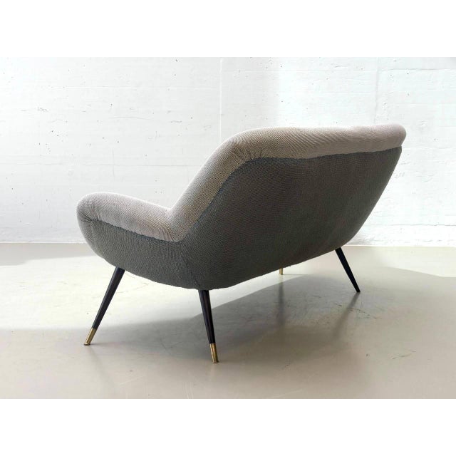 Gray Mid-Century Two-Seater Sofa, 1950s For Sale - Image 8 of 14