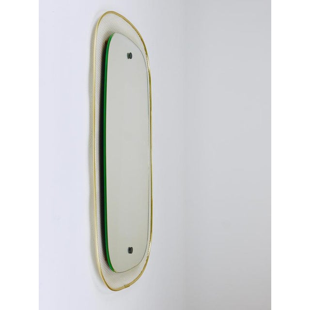 Mid-Century Wall Mirror in Rigitulle Metal & Brass by Vereinigte Werkstätten for Kunst, Germany, 1950s For Sale - Image 9 of 18