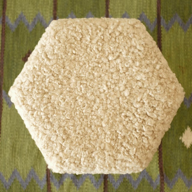 1950s Scandinavian Modern Sheepskin Stool For Sale In New York - Image 6 of 6
