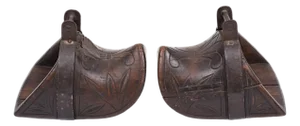 Antique Spanish Colonial Wooden Stirrups—A Pair