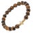 Gold Cross Tiger's Eye Beaded Bracelet For Sale - Image 4 of 7