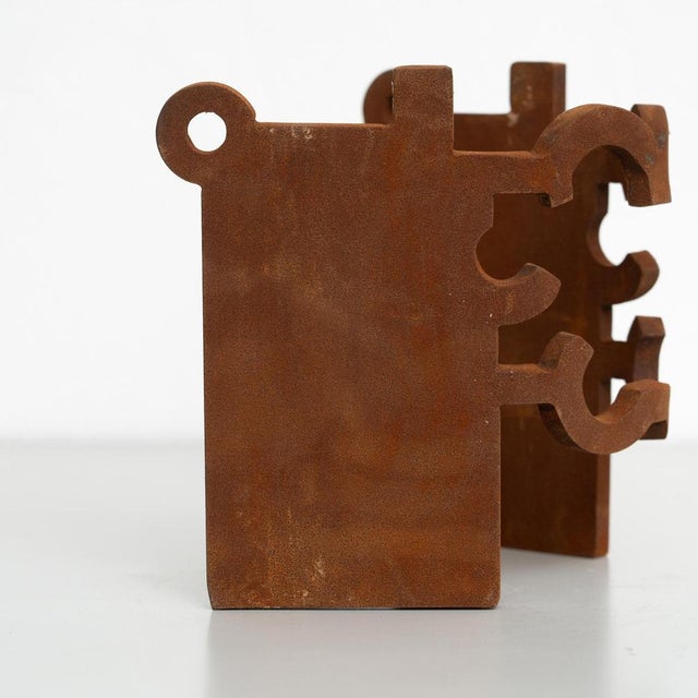 Copper After Chillida, Abstract Sculpture, 1990s, Iron For Sale - Image 8 of 11
