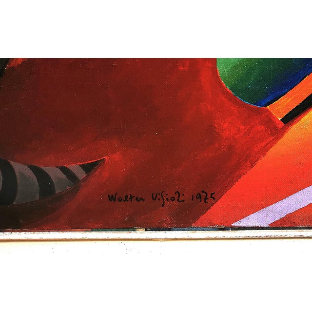 Painting, oil on canvas by walter visioli born in casalmaggiore in 1919, died in sondrio in 2009 at the age of 90...