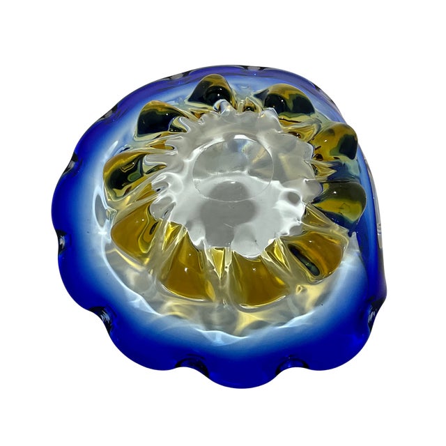 Glass 1960s Chalet Art Glass Cigar Ashtray / Catch-All For Sale - Image 7 of 7