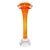 1960s Swedish Åseda Glasbruk Orange Art Glass Bud Vase, Attributed to Bo Borgström For Sale