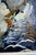 Oil on canvas, created with textured brushstrokes (in relief), depicting a flock of migrating seagulls, signed lower right...