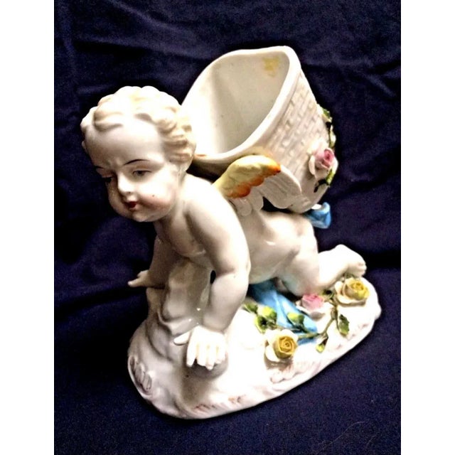 Late 19th Century and Antique Sitzendorf Cherub Spill Vase For Sale - Image 9 of 9