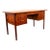 1960s Mid Century Danish Modern Desk Executive Teak 7 Drawer Floating Doors Locking Nm For Sale