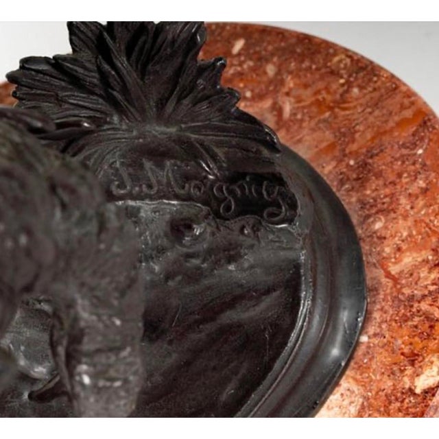 1920s Antique Jules Moigniez French Bronze Sandrpiper Bird Sculpture For Sale - Image 5 of 5