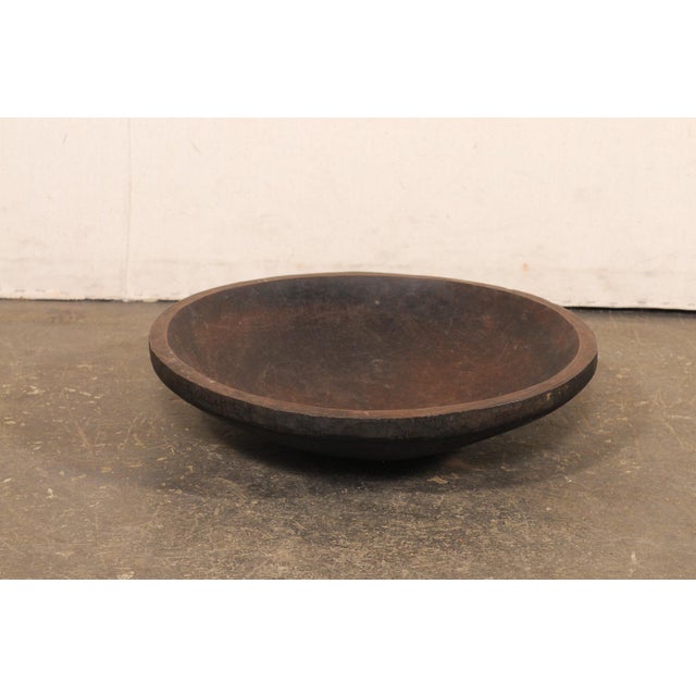 Early 20th Century Early 20th C. Large Sumatran Wooden Bowl For Sale - Image 5 of 10