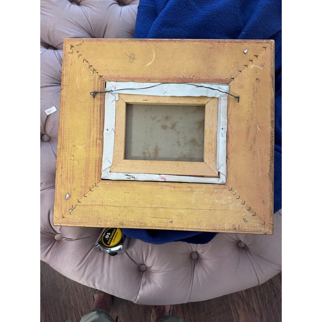 Vintage Impasto European Street Scene Oil Painting in Gilt Frame For Sale - Image 4 of 4