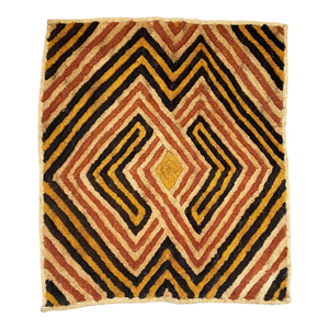 Vintage Raffia Kuba Grass Tribal Textile Fabric
