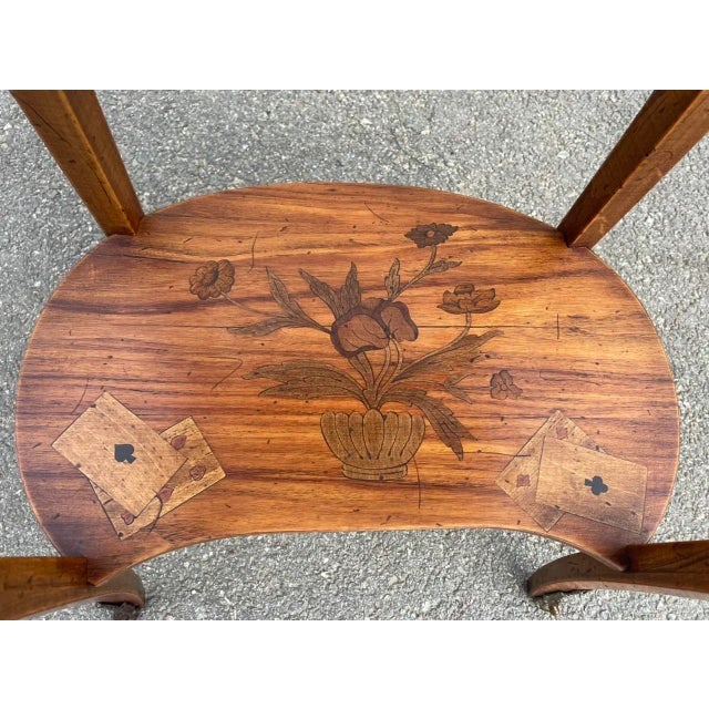 Antique Inlaid Kidney Shaped Table For Sale - Image 13 of 18