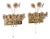 Antique Brass Lead Crystal Wall Lamps from Weinfurtner, 1970s, Set of 2 For Sale