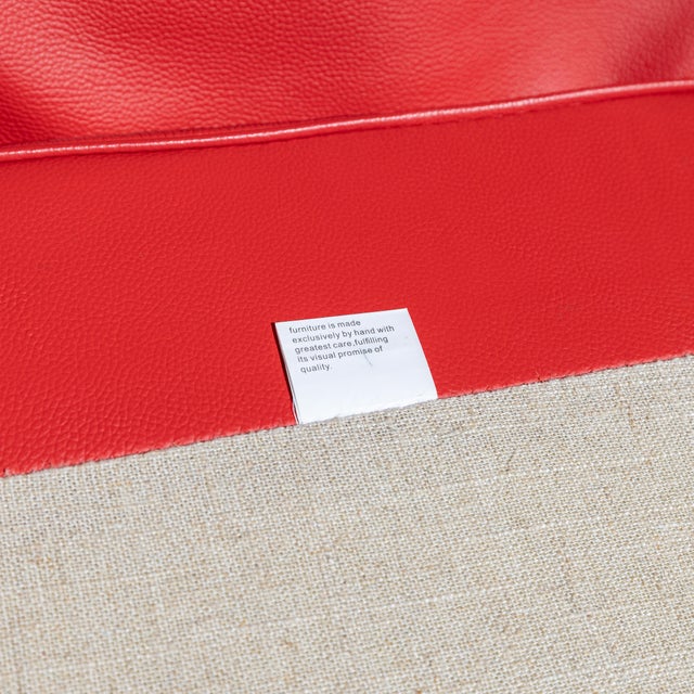 Poul Kjærholm Style Pk31 3-Seater Sofa in Red Leather For Sale - Image 16 of 16