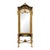 Opulent French-Style Vitrine Cabinet – Gilded Gold Leaf Details, Tufted Interior & Glass Shelves For Sale