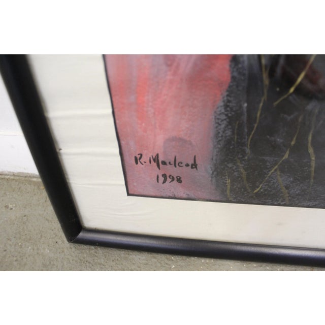 Vintage Modern Abstract Oil 'Sorrow' Painting of Woman Crying by R. Macleod For Sale - Image 12 of 13