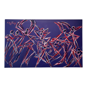 1990s Molly J Schiff Abstracted Figures Dance Painting Hubbard Street Dancers