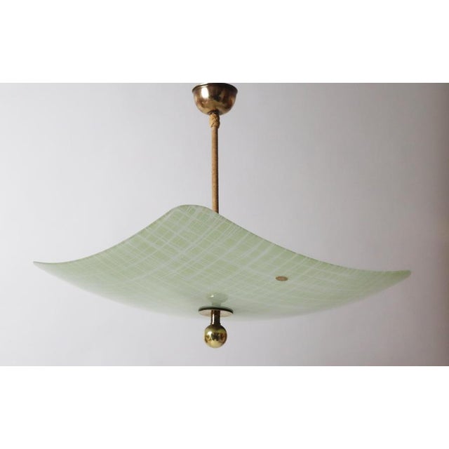 Mid-Century Etched Glass Pendant Lamp, Germany, 1950s For Sale - Image 11 of 18