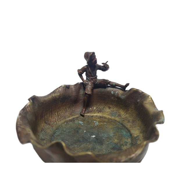 Art Nouveau Bronze Figurative Cigar Ashtray, Former Austro-Hungarian Empire, 1900s For Sale - Image 11 of 15