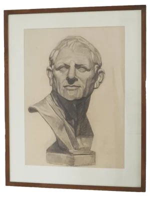 Anton Pieck, Roman, Pencil Drawing, 1950s, Framed