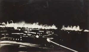 Mid 20th Century Evening Fireworks Photograph