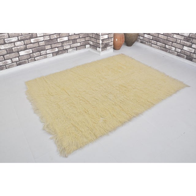 1960s Anatolian Angora Wool Rug For Sale - Image 9 of 10