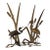 Elegant Brass Heron and Cattail Wall Art Sculpture For Sale