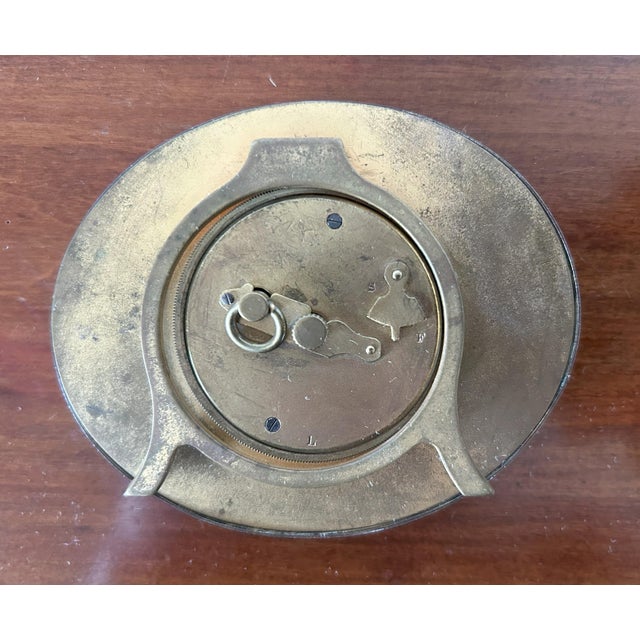 Blue Art Deco Table Clock in Metal and Enamel from Esperia, 1930s For Sale - Image 8 of 11