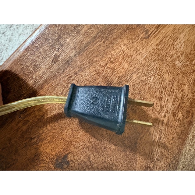 Vintage Marbled Onyx Style Table Lamp in Warm Amber & Cream With Brass Base For Sale - Image 9 of 11