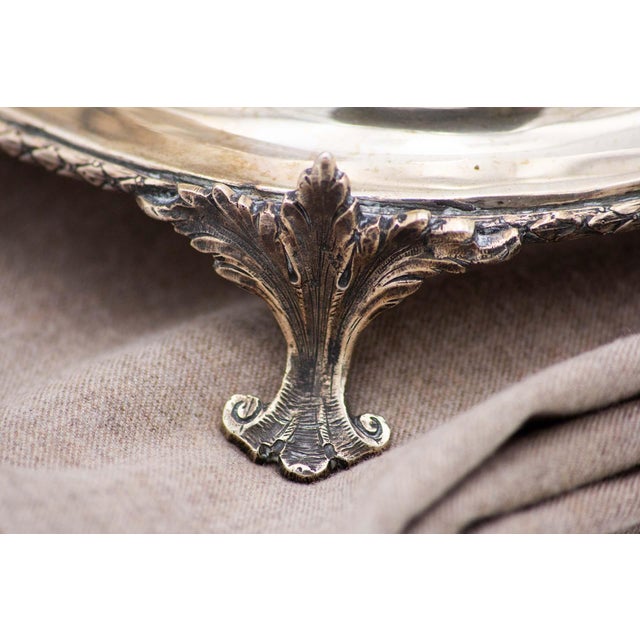 Silver Inkwell with Smooth Glass Reservoirs, Set of 4 For Sale - Image 6 of 10