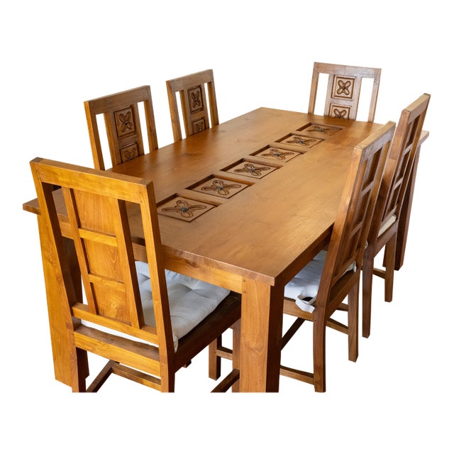 Custom Teak Dining Set For Sale